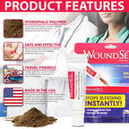 Close up of WoundSeal packaging for cuts and scrapes