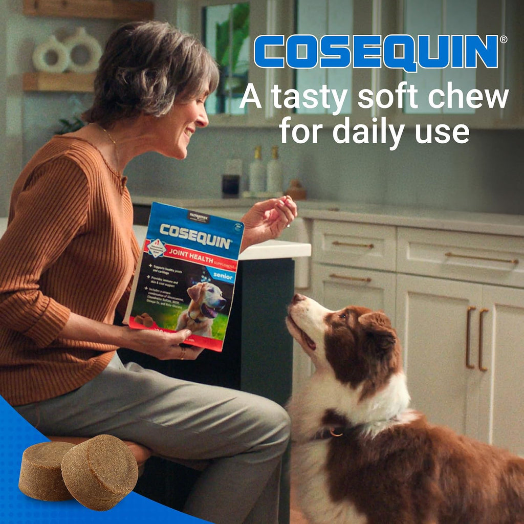 Nutramax Cosequin senior dog mobility health supplement ingredients panel