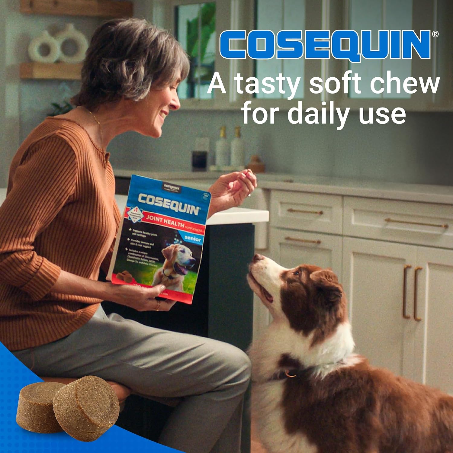 Nutramax Cosequin senior dog mobility health supplement ingredients panel
