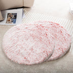 2PCS Round Plush Pet Mat Thin Style Pad Mat for Cats, Small Dogs, Rabbits, Guinea Pigs, Washable Soft Sofa pad, for Crate Cat Tree Tower Window Perch (White, Small (15.8inch) - 2pcs) - Image 13