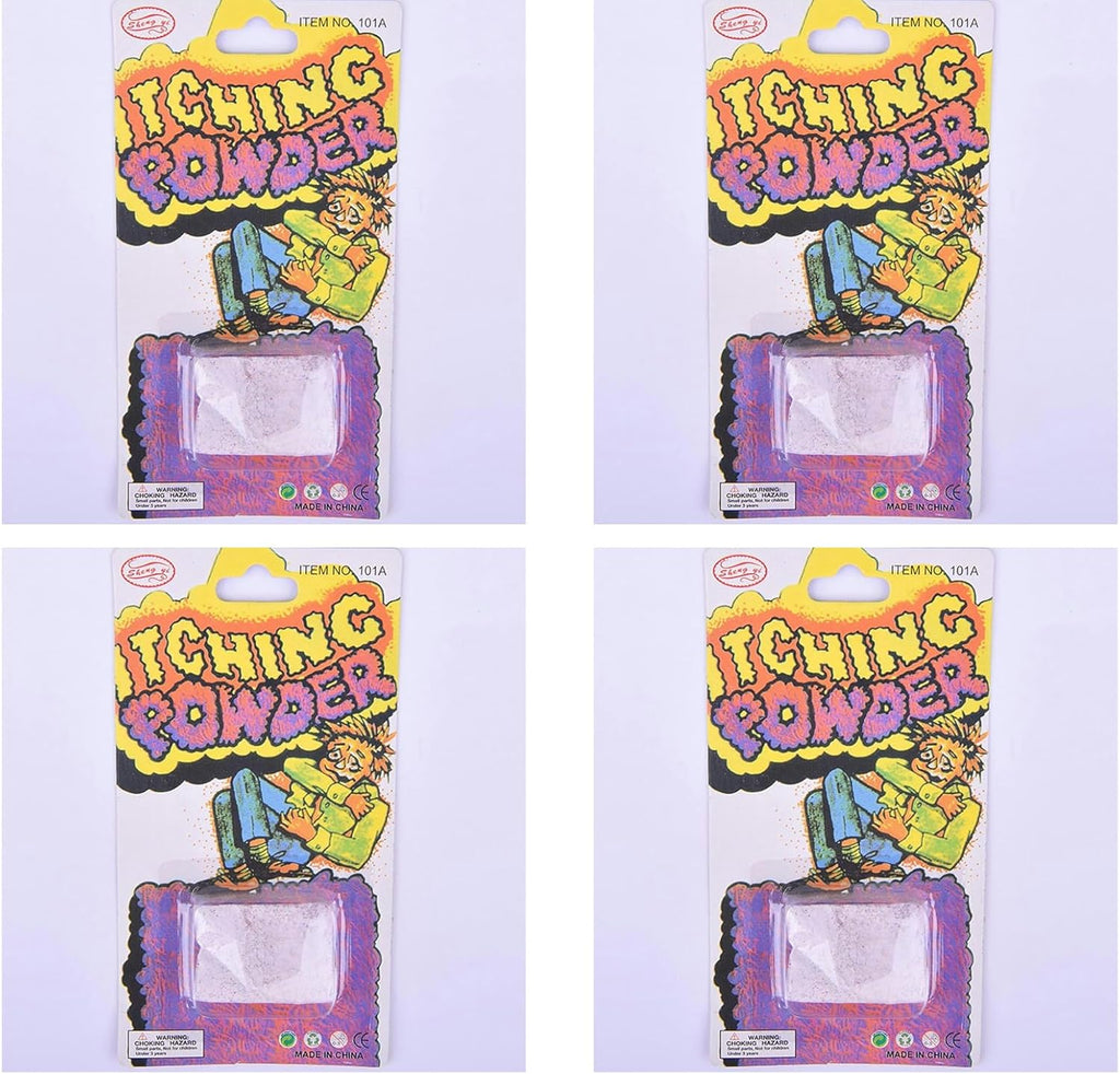 Rosojodg Funny Itching Powder 4 piece set front view for pranks