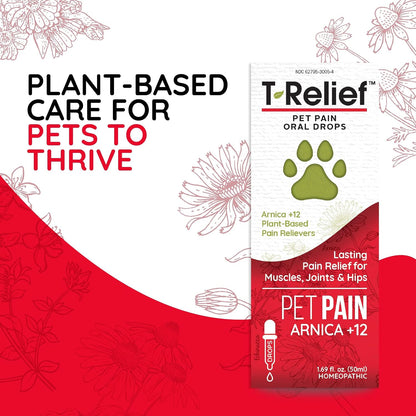 MediNatura T-Relief Pet drops for dog and cat joint pain relief close up