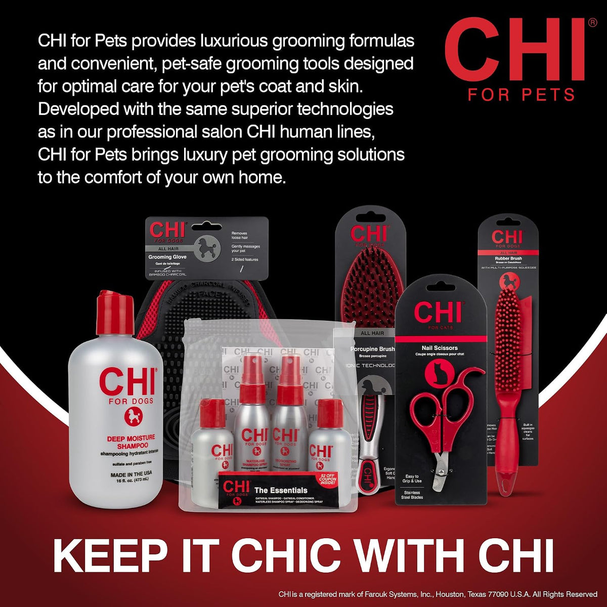 CHI for Dogs 8 fluid ounce travel size spray bottle