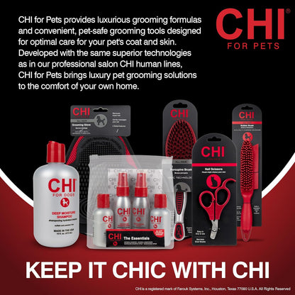Back view of CHI for Dogs deep moisture shampoo bottle