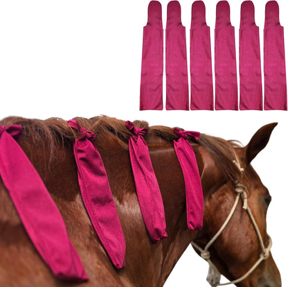Horse Mane Bags for Horses, Set of 6 Handmade Lycra Mane Bags, Helps Reduce Tangles, Breakage & Rubbing, Washable Braided Mane Covers for Longer, Healthier Manes, Ranch Hand (Dark Blue) - Image 15