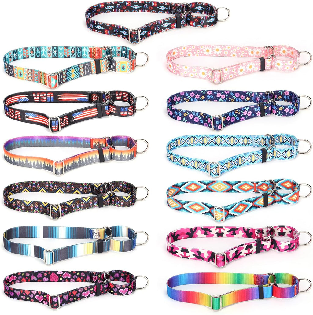 YOUALSO no pull cinch dog collar side angle showing mirror finish hardware