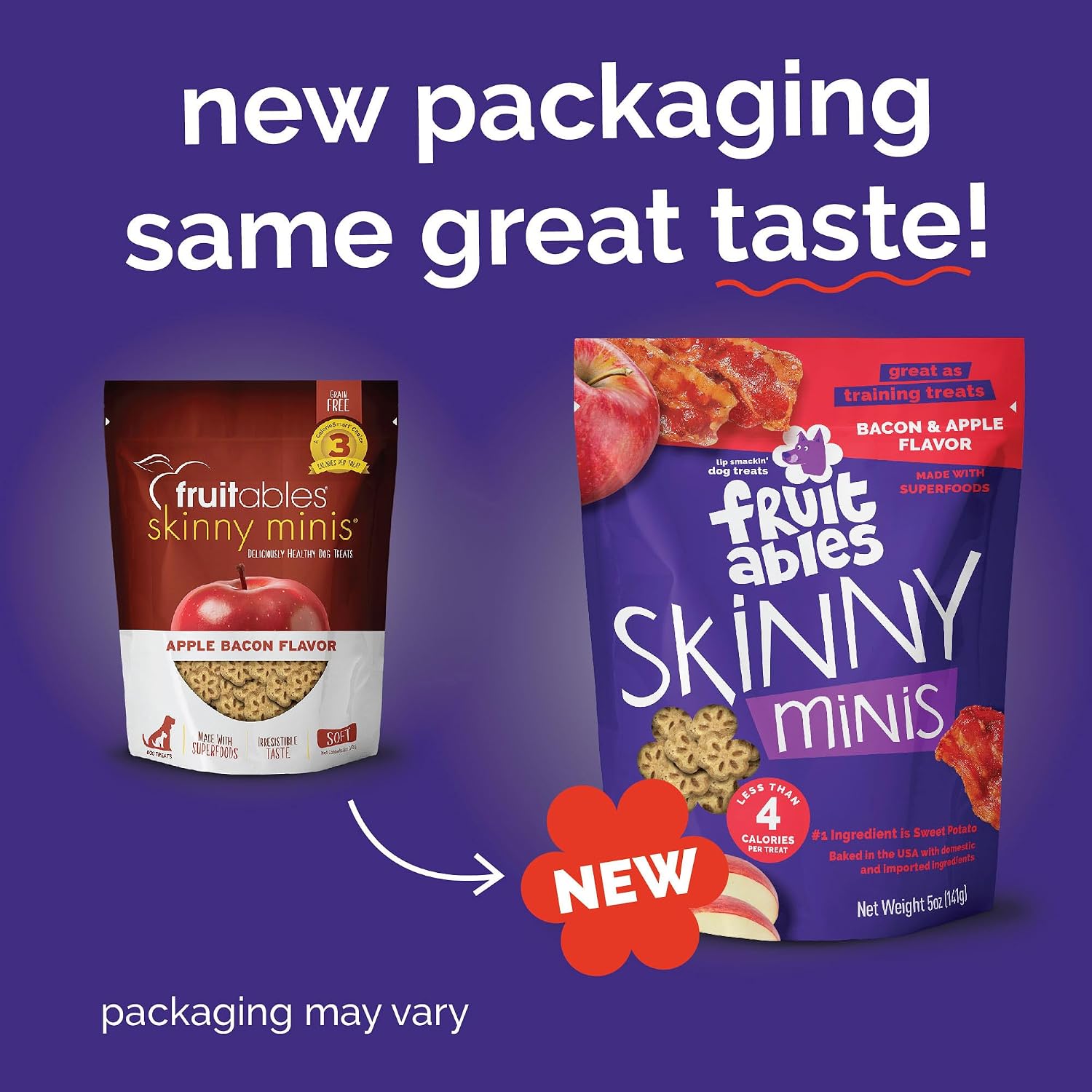 Fruitables healthy sweet potato low calorie training treats packaging