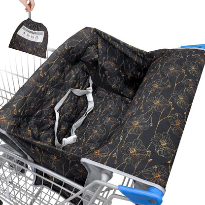 ICOPUCA Unicorn Castle shopping cart cover front view on a grocery cart