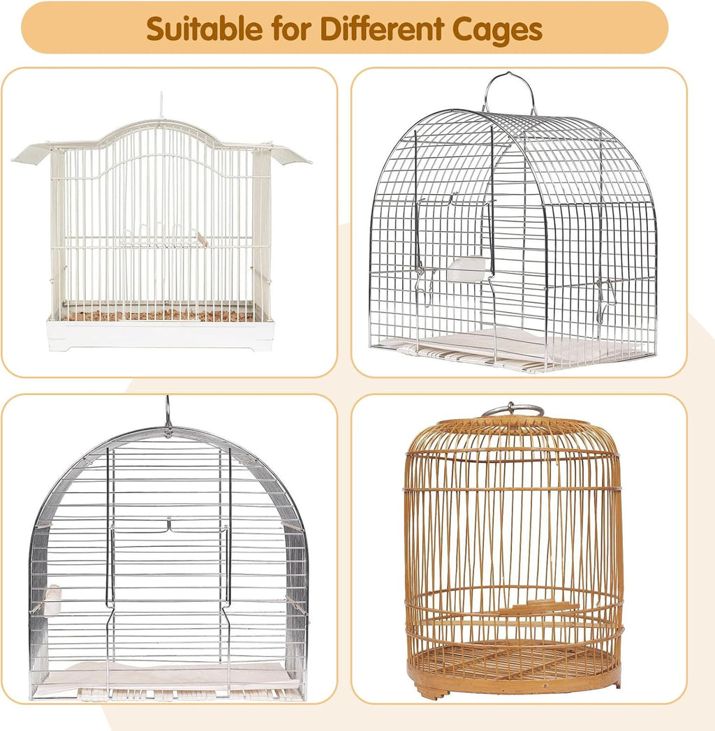 Bird cage seed catcher demonstrating 360 degree debris protection