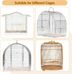 Bird cage seed catcher demonstrating 360 degree debris protection