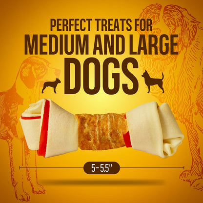 PETPHABET beefhide dog snacks for medium and large dogs healthy chewing bones side view