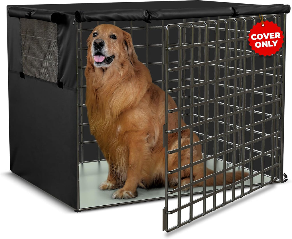 Utopia Home dog crate cover black forty-two inches front view authentic USA import pet accessory