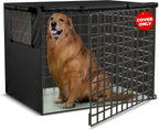 Utopia Home dog crate cover black forty-two inches front view authentic USA import pet accessory