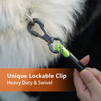 NTR heavy duty long dog lead with lockable swivel clasp attached to a harness