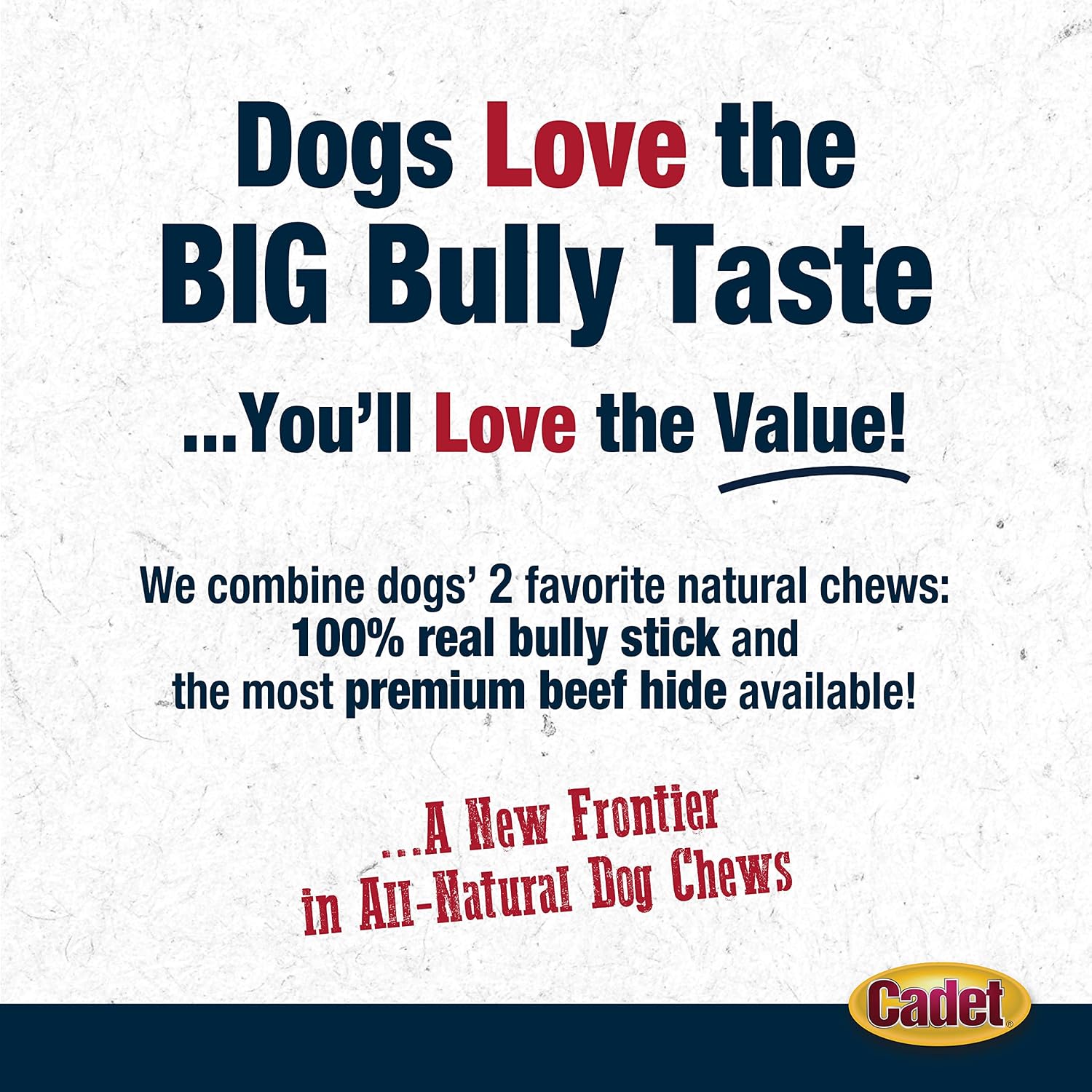 Cadet oven roasted digestible beef hide sticks for pets