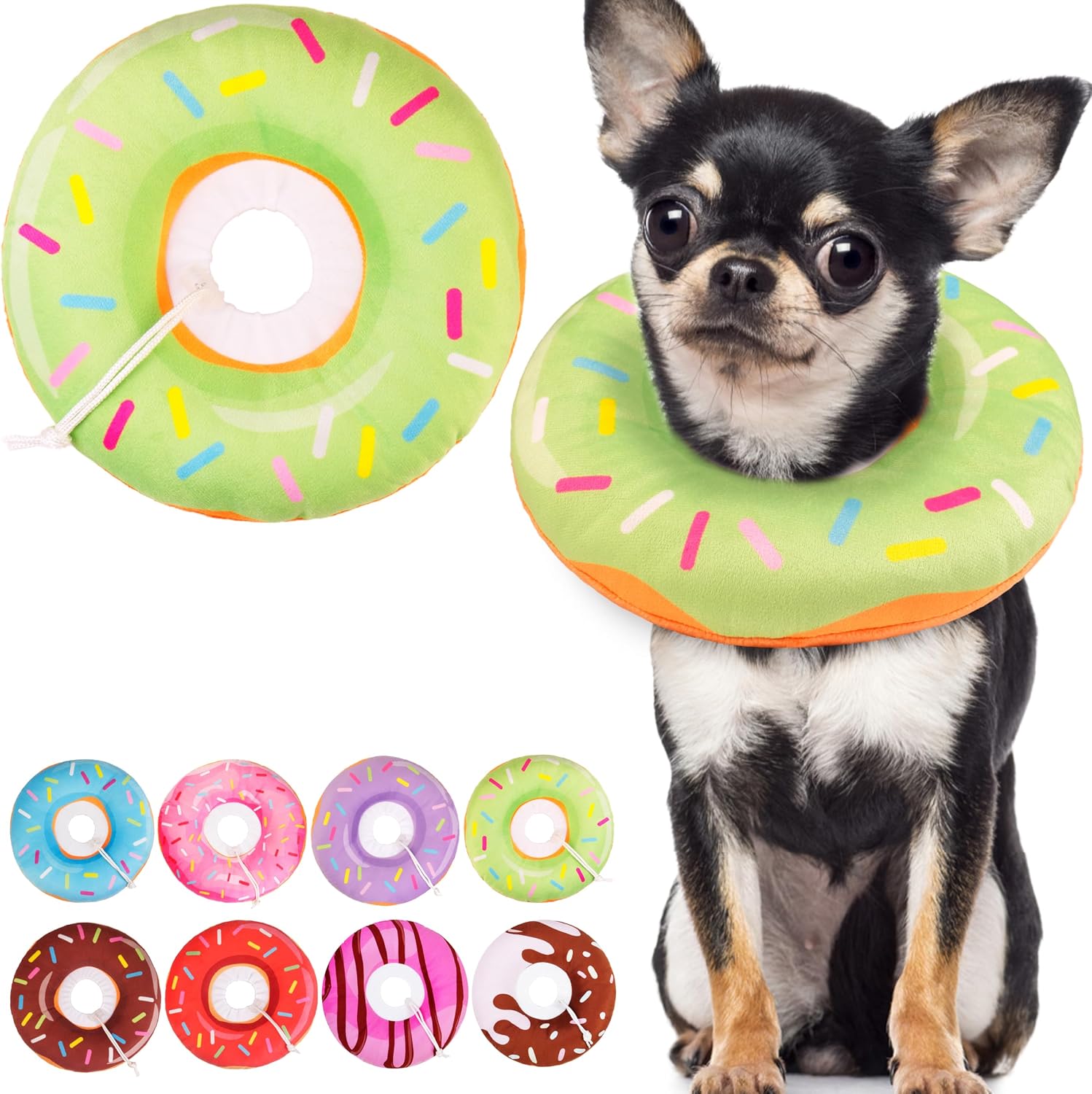 Cat Cone Collar Soft, Adjustable Cat Recovery Collars Spay Cones to Stop Licking, Cute Kittens Donut E Collar After Surgery, Anti-Lick Wound Healing Elizabetan Collars for Kittens (Pink, Small) - Image 11
