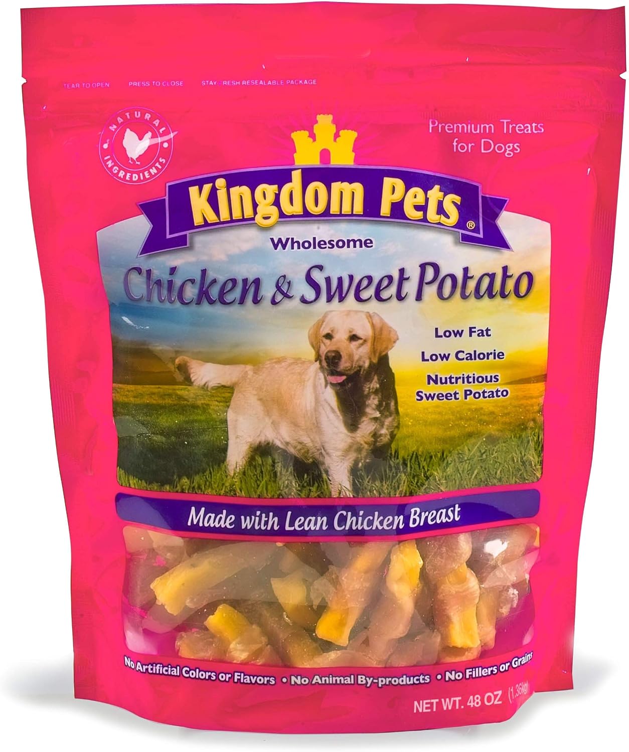 High protein duck breast and sweet potato dog snacks