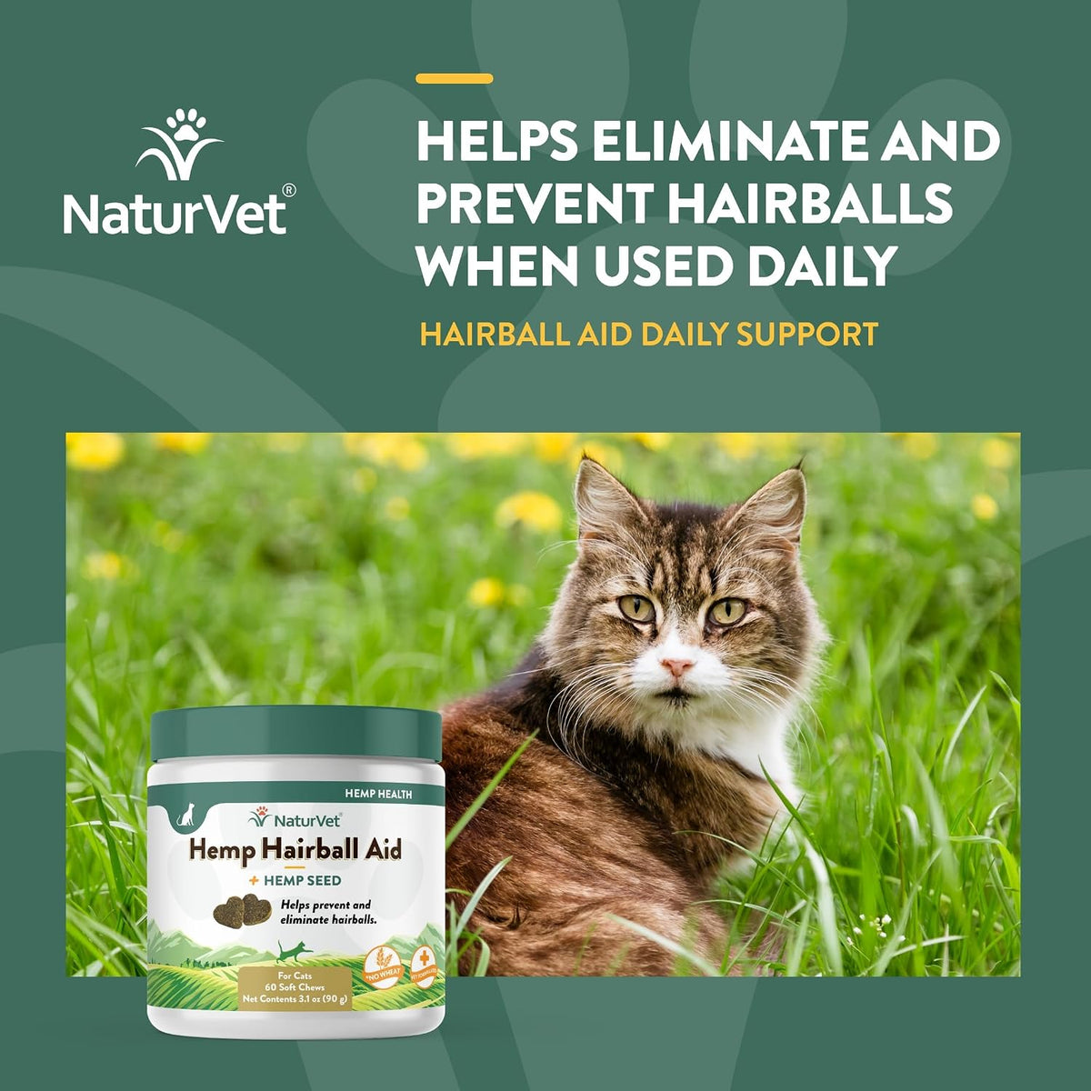NaturVet feline supplement packaging back view