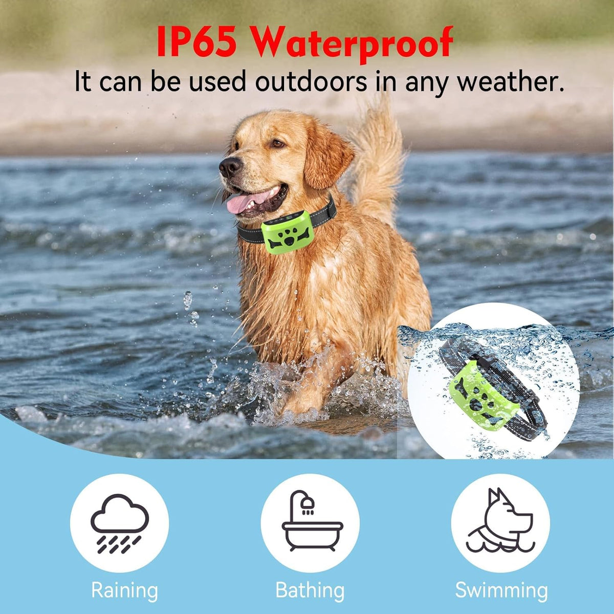 BXQ bark collar with smart detection technology