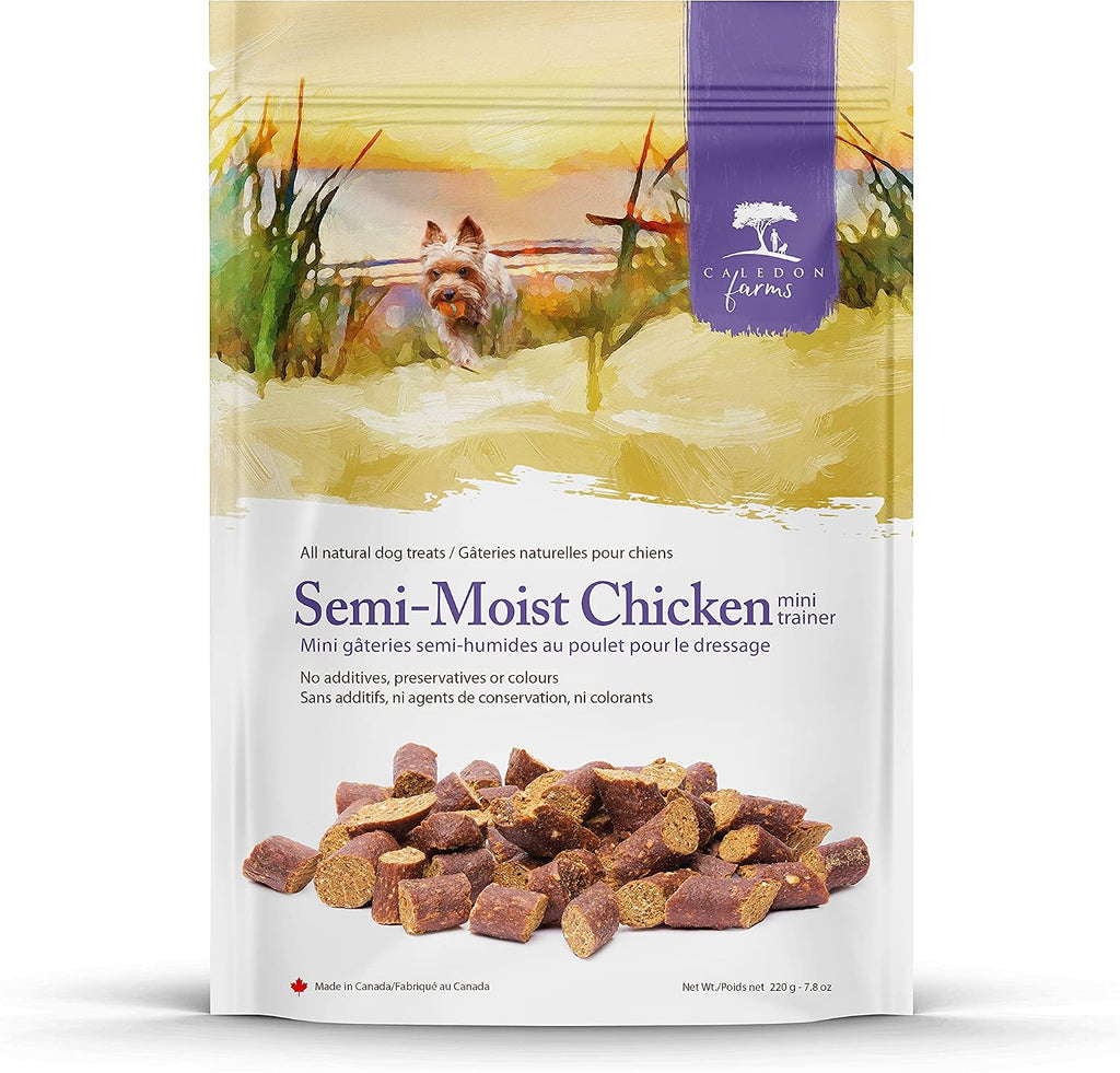 Premium imported Caledon Farms semi-moist beef dog treats
