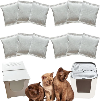 TeurWone activated charcoal filter refills front view for litter box odor control