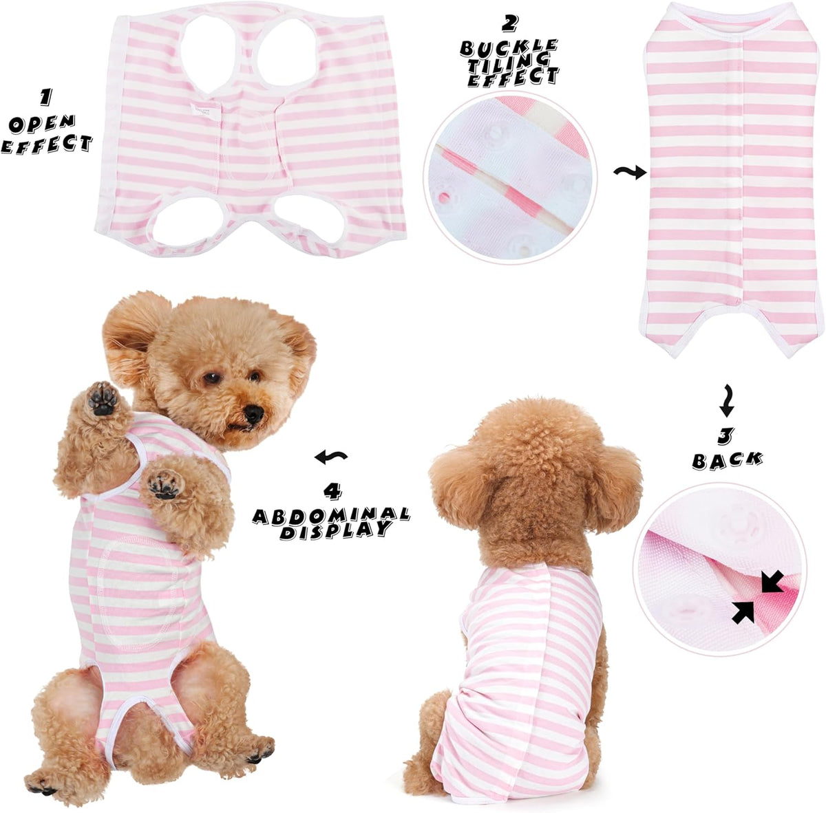 Size XXL Paiaite dog recovery suit flat lay