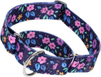 Martingale Dog Collar for Large/X-Large Dogs - Heavy Duty 1.5" Military Grade Nylon Collar with Red Daisy Floral Design, No-Slip Adjustable Training Collar Durable & Stylish (L) - Image 13