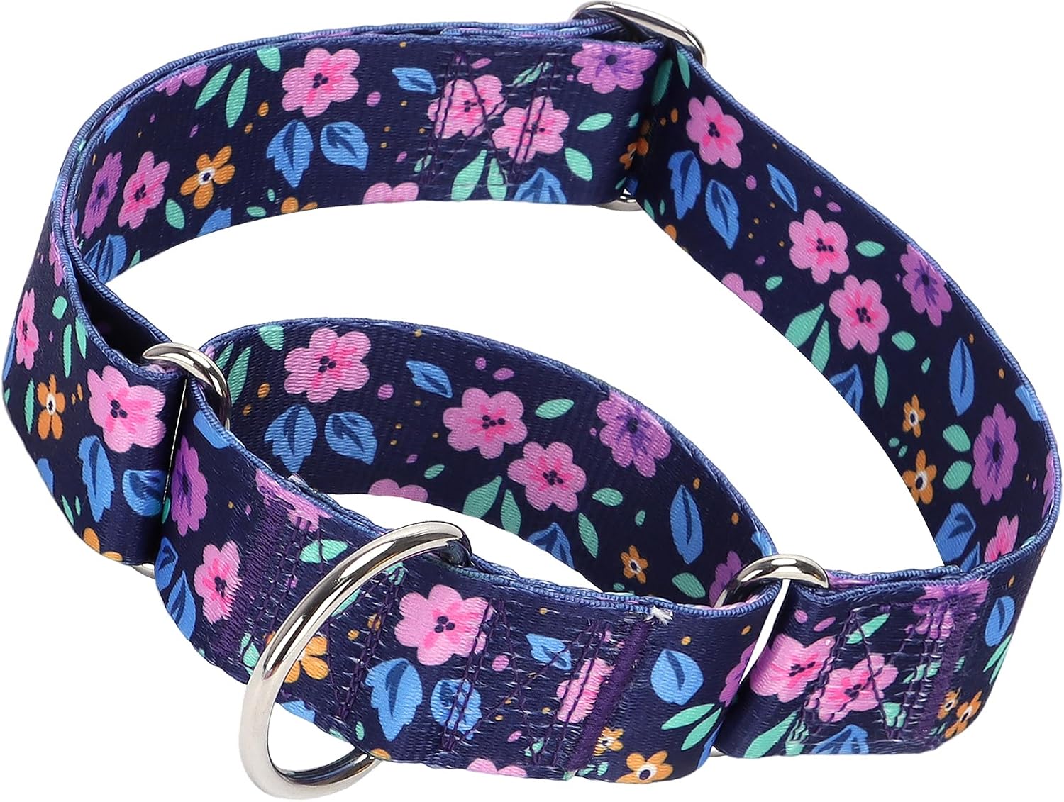 Martingale Dog Collar for Large/X-Large Dogs - Heavy Duty 1.5" Military Grade Nylon Collar with Red Daisy Floral Design, No-Slip Adjustable Training Collar Durable & Stylish (L) - Image 13