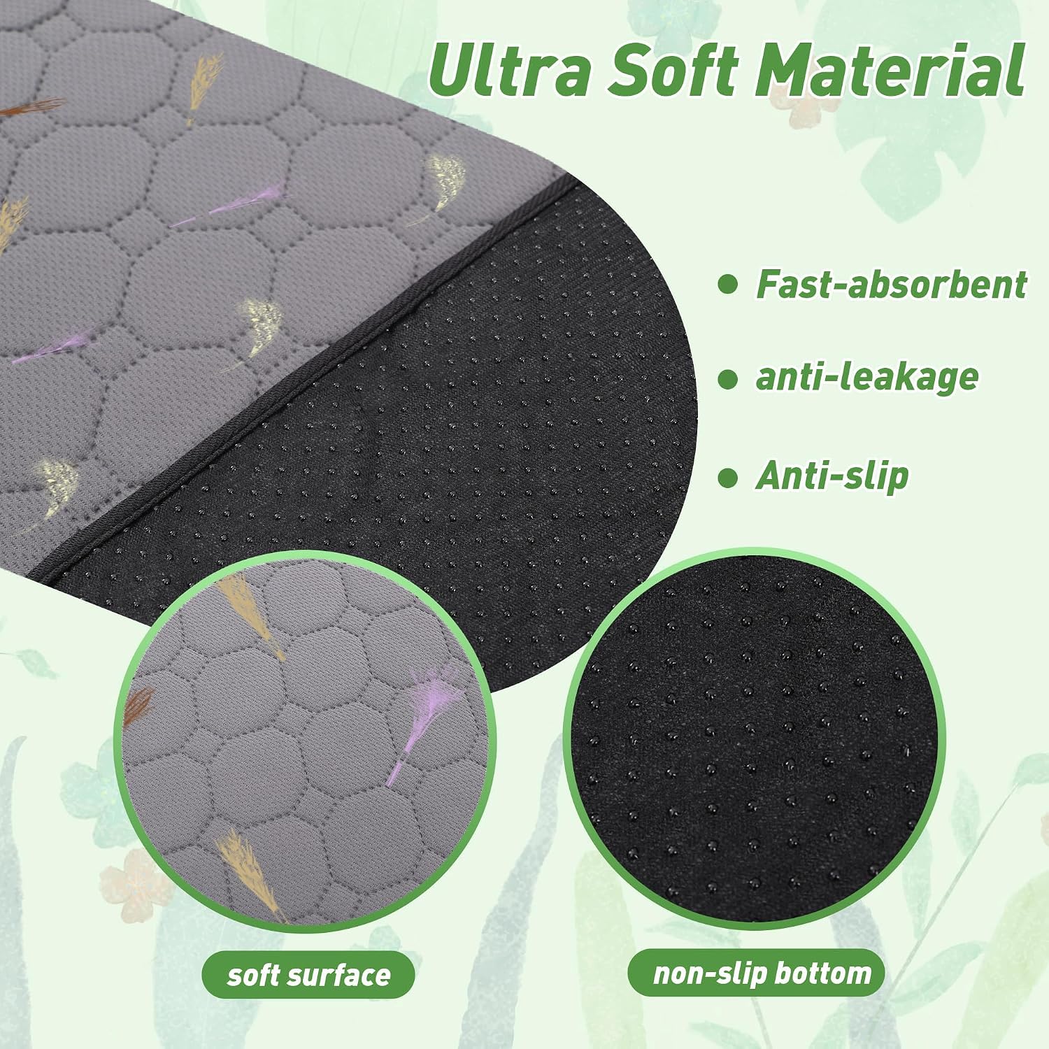 Top view of LWYMX grey feather pattern cage liner