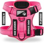 Service Dog Harness, Reflective Dog Vest Harness with 5 PCS Patches, Adjustable Soft Oxford Pet Harness, Inner Layer Mesh, Easy to Control for Dogs (All-RED, Small (Pack of 1)) - Image 9
