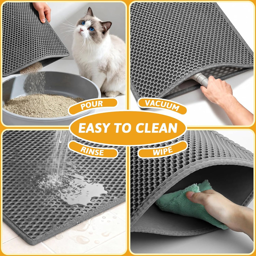 Washing the waterproof litter mat easily with water