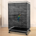 Adjustable elastic rope clasp mechanism on Aynaxcol birdcage feather seed catcher cover