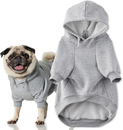 Pet Passion Rocky II - The Extra Comfy Hoodie, Organic Cotton and Recycled Poly Dog Hoodie Pet Coat Sweater for Small, Medium, Large Dogs, Black Sand Plaid, Small - Image 12