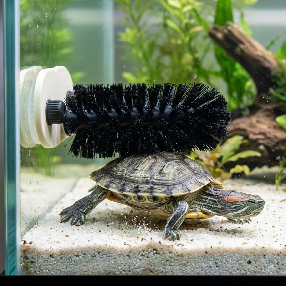 MQACPUPY interactive reptile grooming brush installation