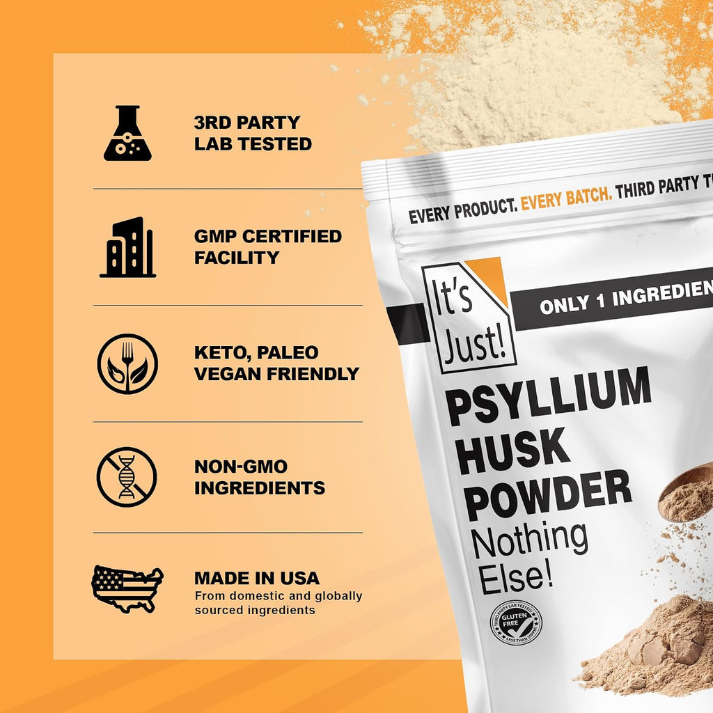 It's Just! - Psyllium Husk Powder, Unflavored, 10oz - Image 7