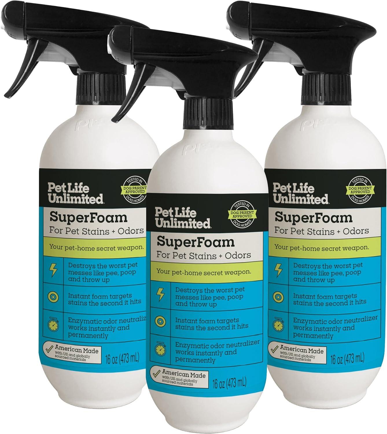 Pet Life Unlimited SuperFoam for Pet Stains & Odors, Juniper Leaf, 16 fl oz - Image 11
