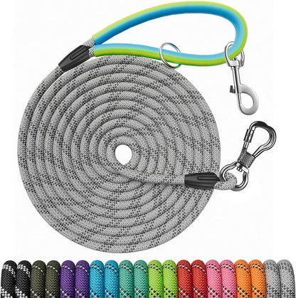 NTR 30 FT Dog Leash, Obedience Recall Training Agility Lead, with 2 Swivel Hooks, Reflective Threads and Soft Handle, Puppy Leash for Walking, Hunting, Camping for Small Medium and Large Dogs-Black - Image 12