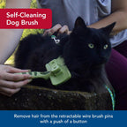 Coastal pet grooming brush ergonomic non slip handle