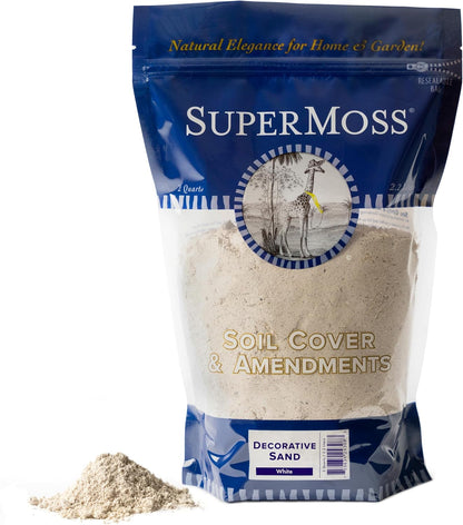 SuperMoss decorative fine white sand bag front view