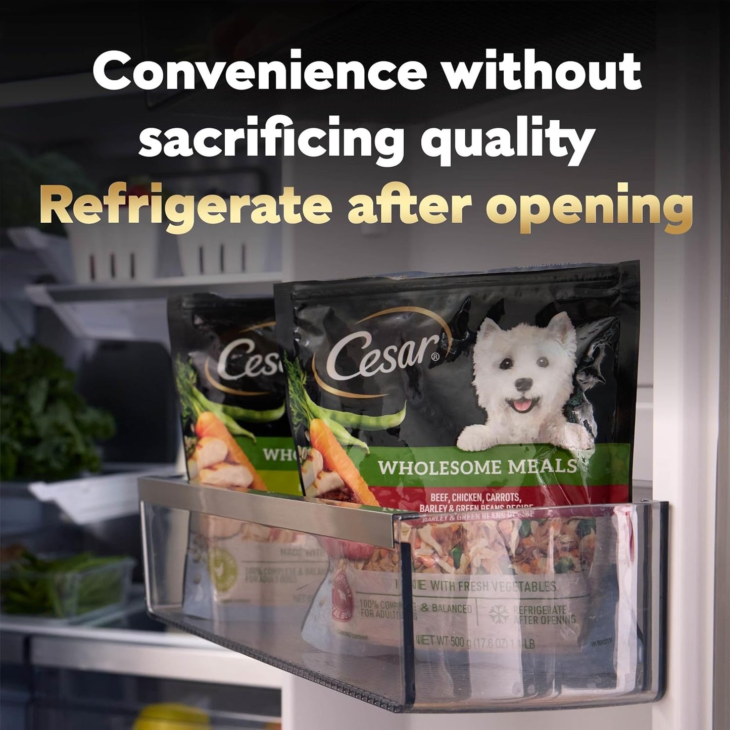Premium adult wet dog food multipack for multi serving convenience
