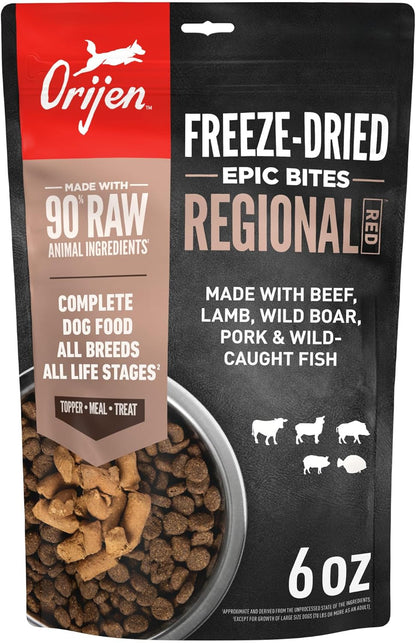 ORIJEN Epic Bites Freeze-Dried Dry Dog Food Tundra Recipe 6oz Bag - Image 10