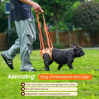Padded handle detail on dog mobility sling