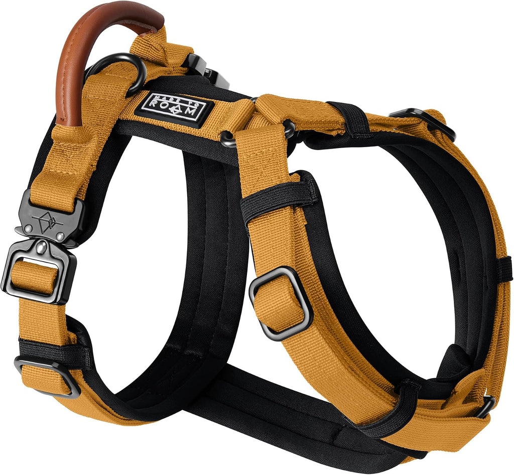 MADE TO ROAM Premium Explorer Harness - Y-Shaped Dog Harness with Adjustable Durable Nylon, Soft Padding, Metal Buckles and Leather Handle for Small, Medium, Large Dogs (Vermont Weekends, Size 4) - Image 14