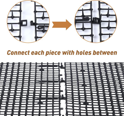 Close up of Bynccea cat deterrent spikes on polypropylene mat