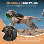 Adjustable nylon webbing straps of Xuvira dog backpack