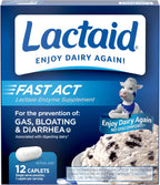 Lactaid Fast Act Lactose Intolerance Relief Caplets, Lactase Enzyme to Prevent Gas, Bloating and Diarrhea Due to Lactose Sensitivity, Single-Serve Supplements for Travel and On-The-Go, 60 Count - Image 9