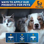 Clear Max multi strain pet probiotic with prebiotics for digestive wellness