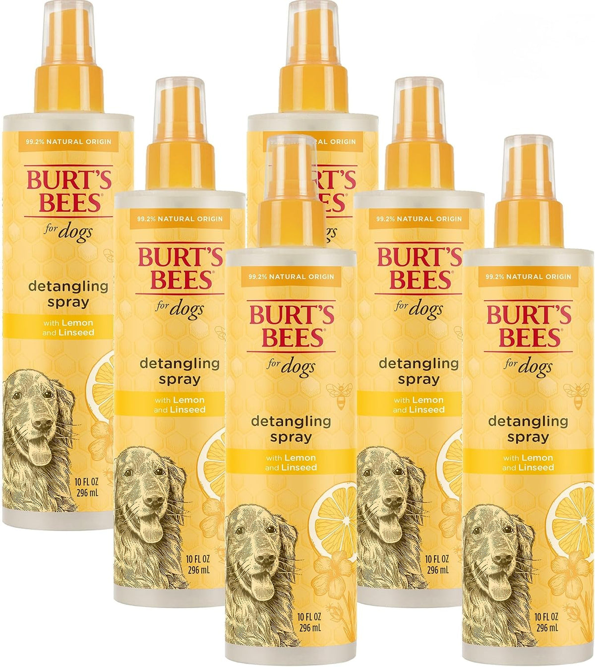 Burt's Bees for Pets Dog Detangling Spray, Natural Leave-in Coat Detangler & Dog Deodorizing Grooming Spray with Lemon, pH Balanced for Dogs, Paraben & Sulfate Free, 10 Fl Oz - Image 10