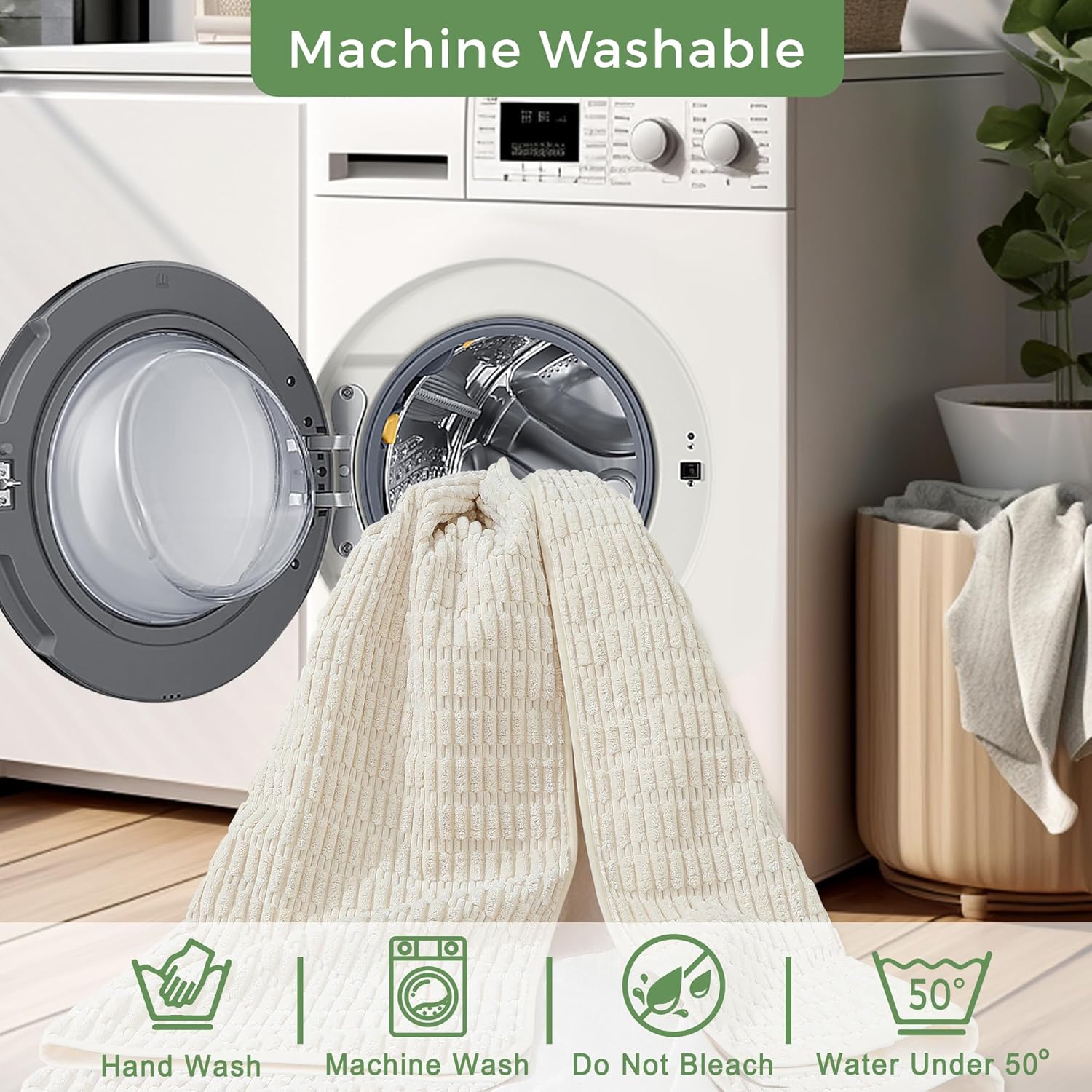 Machine washable pet pee pads folded for storage