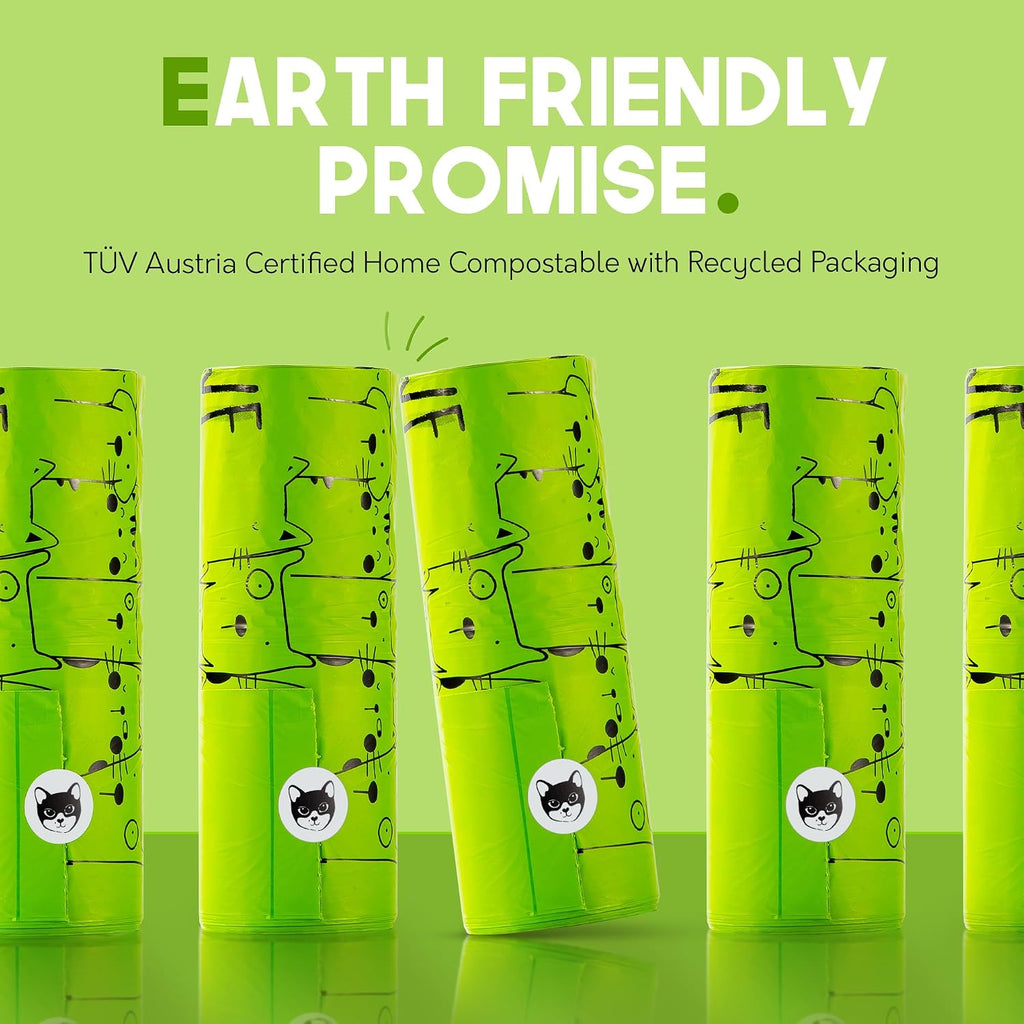 NF T51-800 compliant compostable pet waste bags 30 count